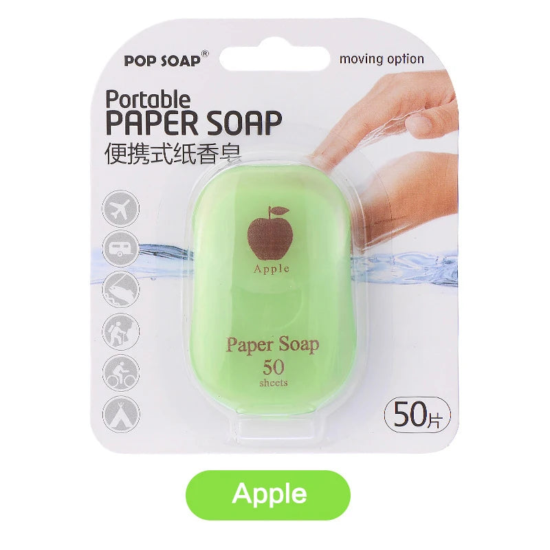 Portable Paper Soap Sheets – Disposable Travel Hand Wash Travel Soap Sheets Oasis Select Apple