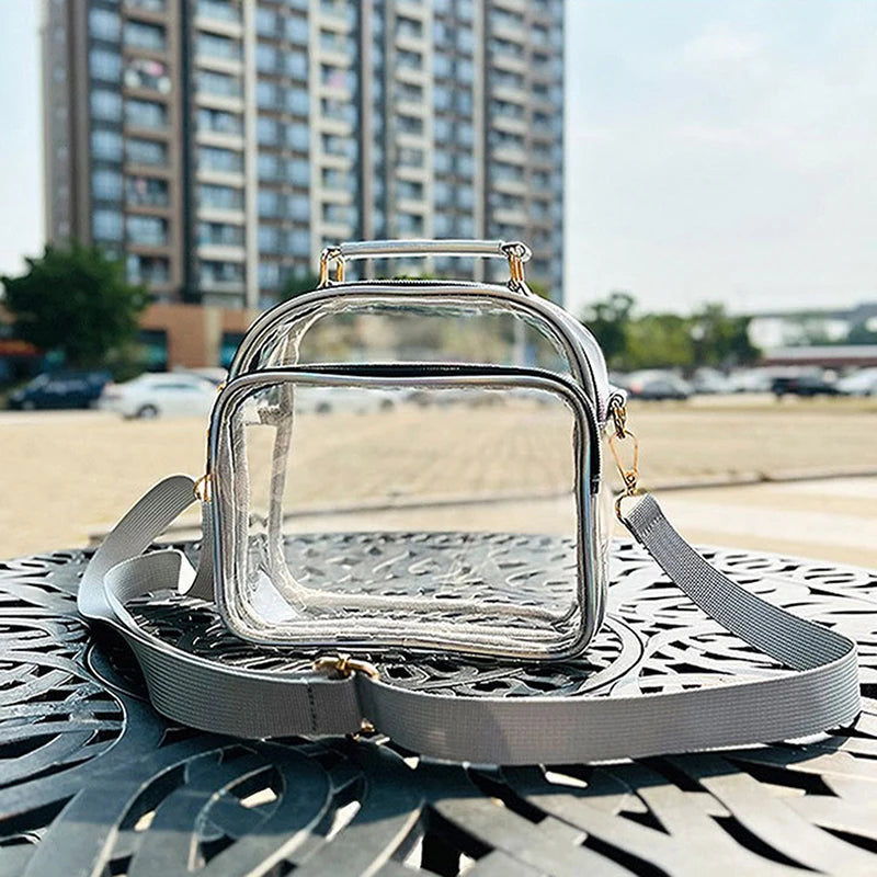 Transparent Ladies Small Handbags Women Clear Bag Fashion Waterproof Casual Simple Crossbody Shoulder Bags Oasis Select