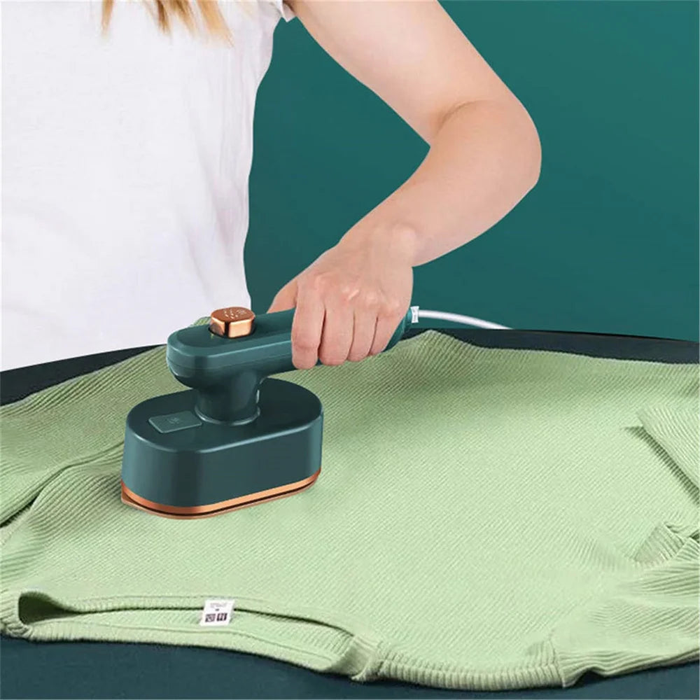 Portable Handheld Mini Garment Steamer Electric Foldable Steam Iron for Clothes Home Travel Wet/Dry Ironing Machine Oasis Select Green-EU