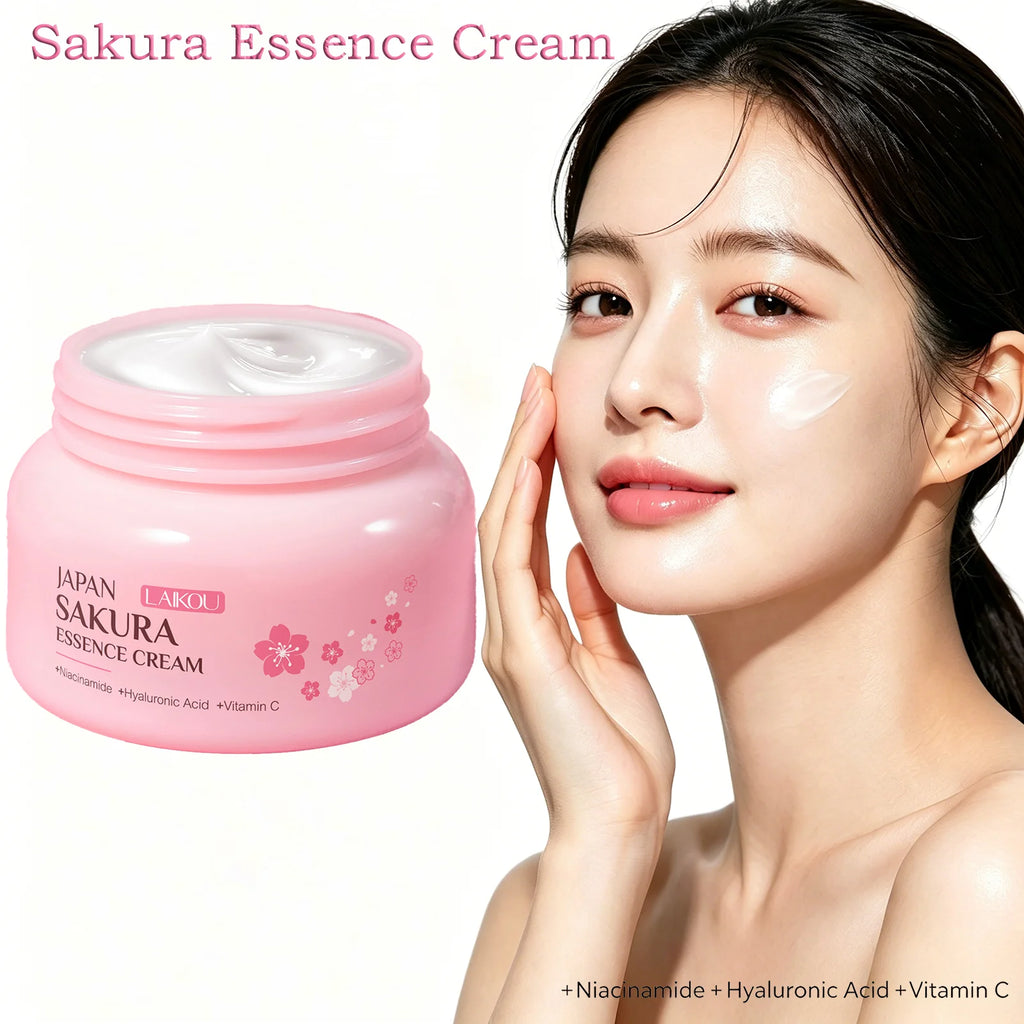 LAIKOU Sakura Essence Face Cream 60g - Moisturizing Repair Hydrating Cream, Gentle Nourishing Non-Greasy Lotion for Dry Skin Oasis Select