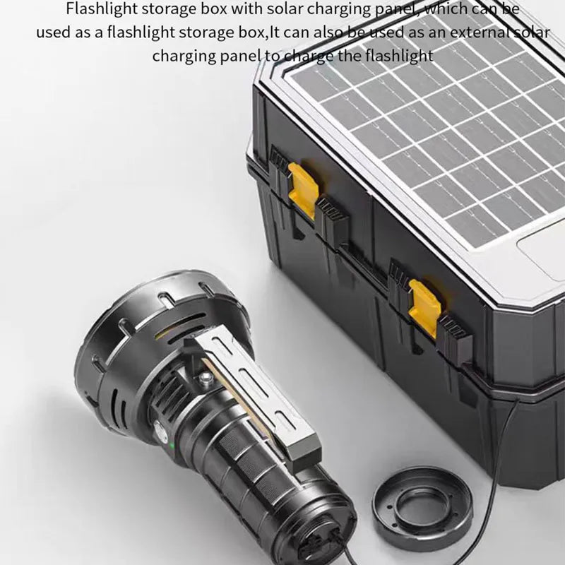 Super Bright Portable Lanterns Rechargeable Torchlight 58000 Lumens Waterproof Adventures Spotlight Flashlight Long Beam 1617M Oasis Select