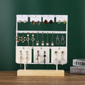 Solid Wood Iron Earring Holder Rack – Multi-Tier Jewelry Display