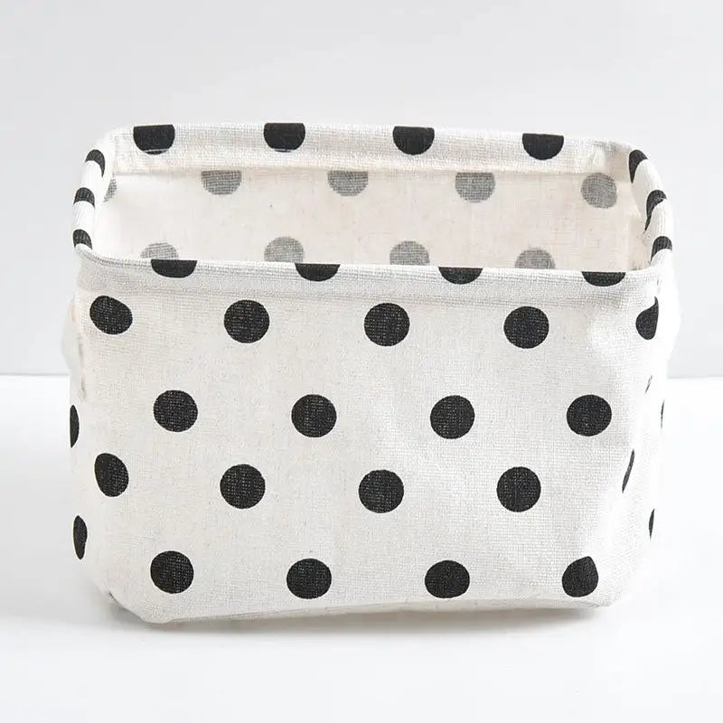 Cotton Linen Waterproof Desktop Storage Box & Organizer