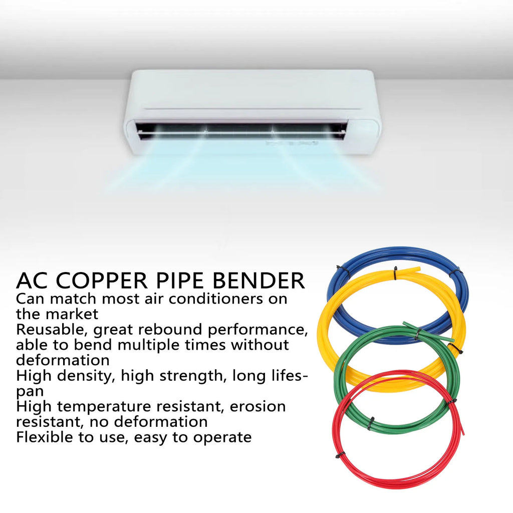 Set AC Copper Pipe Bender 1/4in 3/8in 1/2in 5/8in 13ft Long PE Plastic Built in Tube Bending Tool AC Copper Pipe Bender Oasis Select