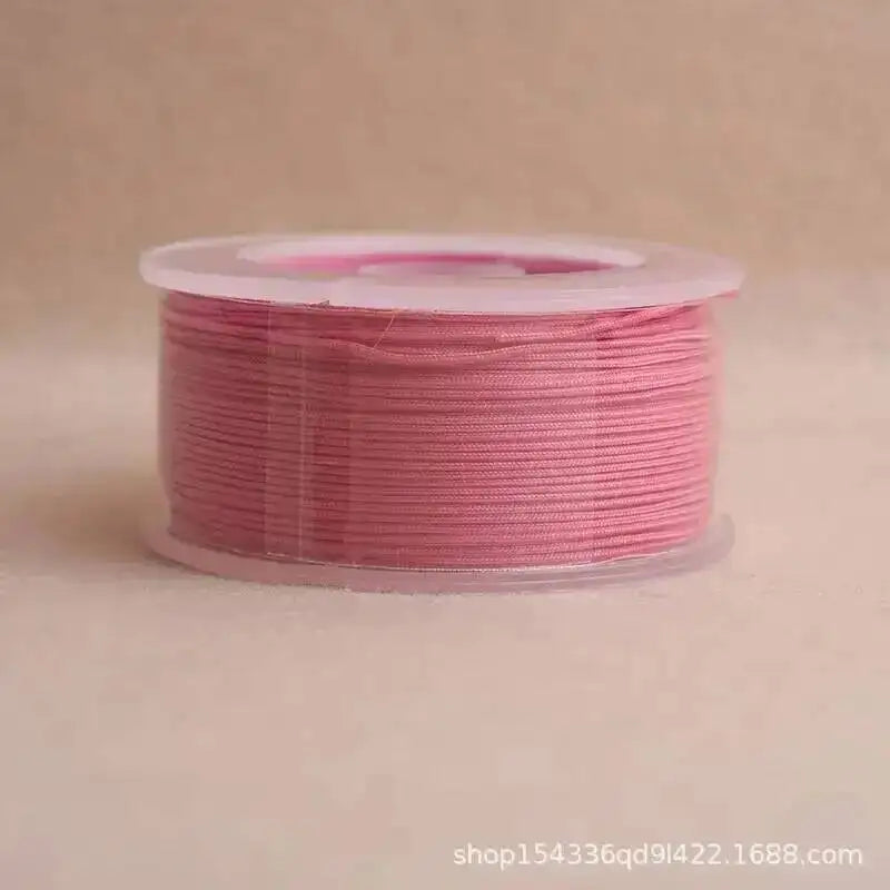 0.8 mm 65m Nylon Cord Thread DIY Tassels Beading String Thread Chinese Knot Macrame Cord Bracelet Braided String Oasis Select 31 peach Pink 0.8mm 65m
