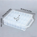 Clear Storage Boxes Double Sided Organizer Case Box With Handle 46 Compartments Clear Box With Lid For Home Office Bedroom Oasis Select 1PC Empty Box