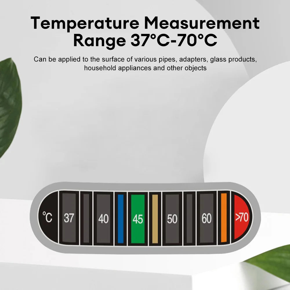 Portable Water Coffee Discoloration Thermometer 0℃-70℃ Cup Kettle Temperature Tester Waterproof Sticker For Home Kitchen Oasis Select