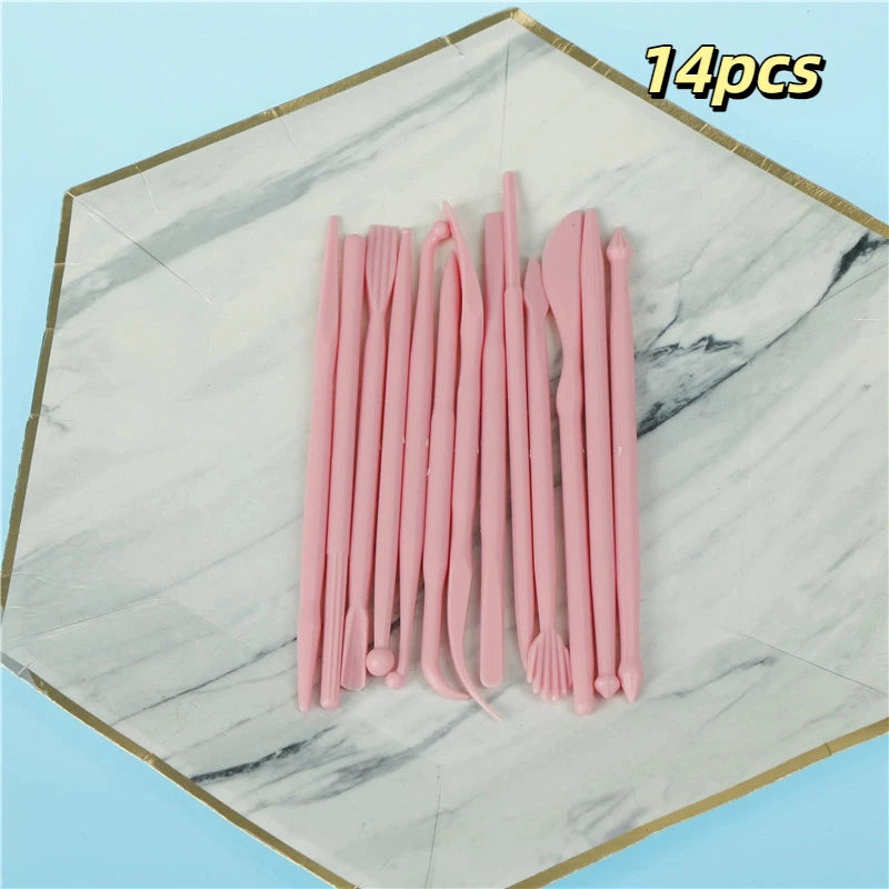 14-Piece Fondant Shaping & Sugar Flower Sculpting Tool Set