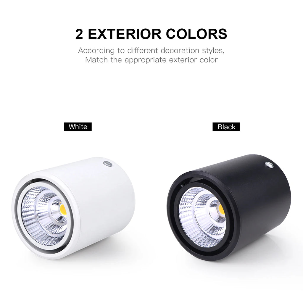 LED Downlight Recessed Ceiling Lamp 7W/12W Aluminum COB Spotlight Night Light for Home Office Store Decor AC85-265V Oasis Select