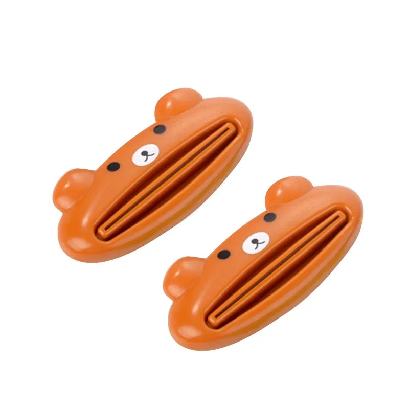 1/2/3pcs Cute Animal Multifunction Squeezer / Toothpaste Squeezer Home Commodity Bathroom Tube Cartoon Toothpaste Dispenser Oasis Select 2pcs bear
