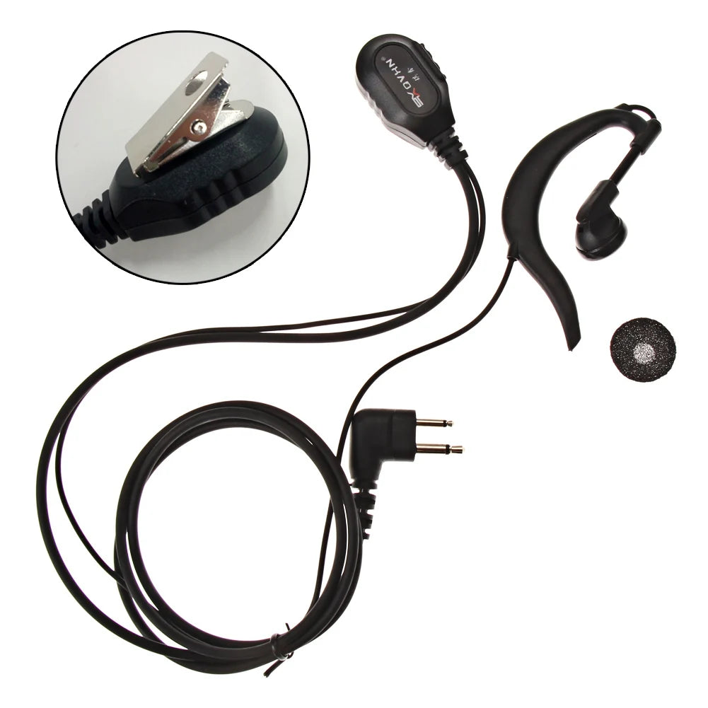 2 Pin Earpiece Headset Comfortable Earpiece Headset PTT MIC Accessories for Motorola GP88/300/2000 CT150 P040 Radio Oasis Select