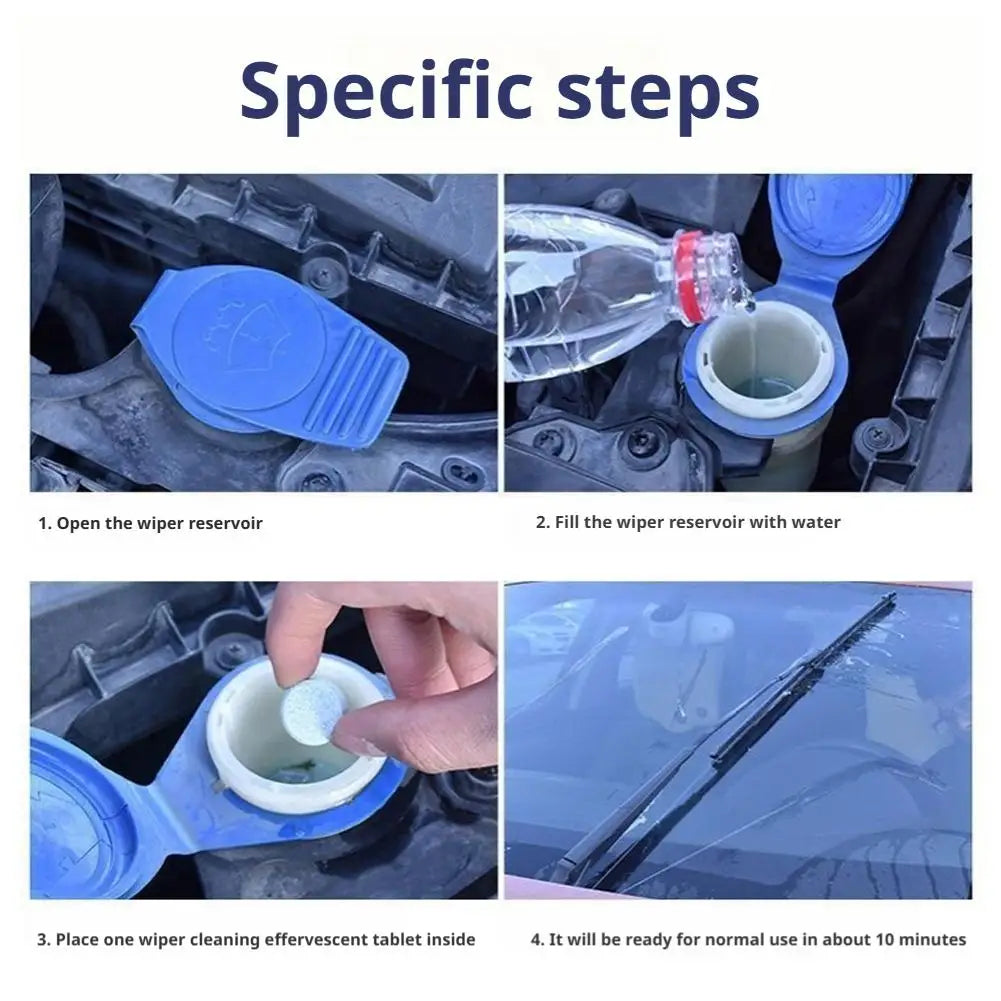 100-Pack Windshield Washer Tablets – Streak-Free Glass Cleaner Windshield Washer Tablets Oasis Select