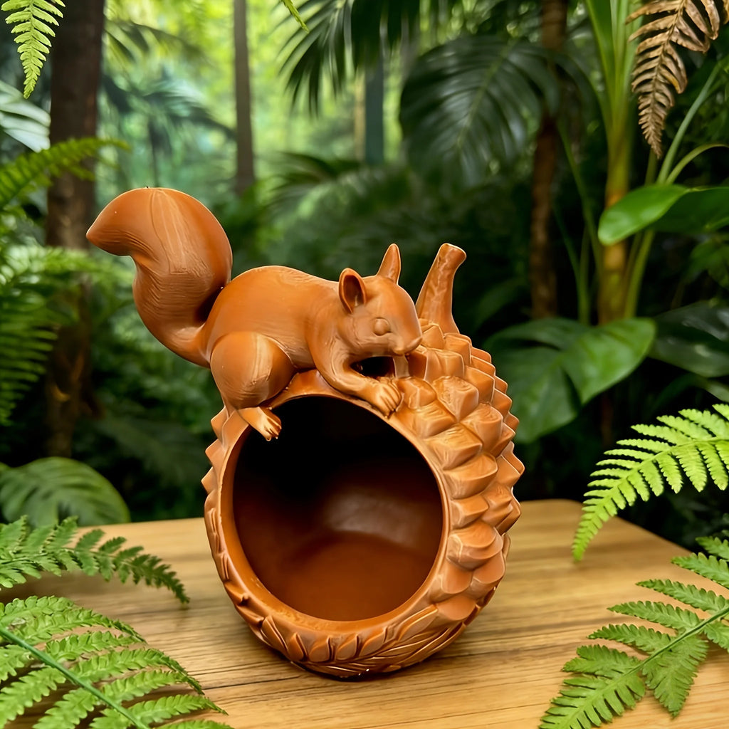Cute Squirrel on Acorn Jewelry Holder Jewelry Bowl Trinket Dish Decorative Earrings ring Organizer for Vanity Desk Entryway Gift Oasis Select