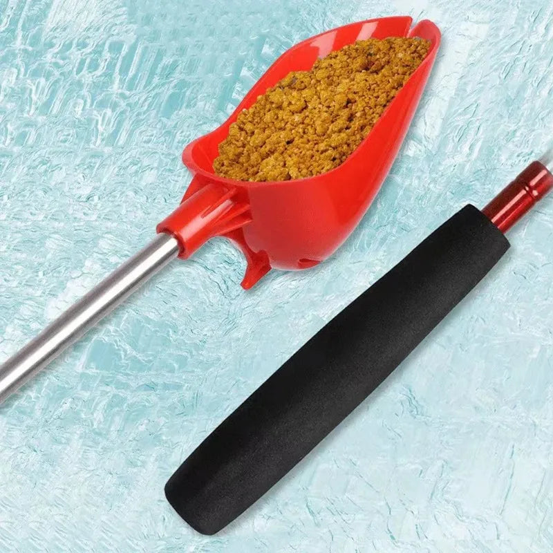 Bait Throwing Spoons Retractable Fish Bait Casting Scoop Lightweight Long Handle Non Slip Fishing Tackle Accessory Oasis Select