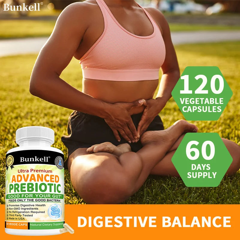 Bunkell Advanced Prebiotic Capsules – Gut & Immune Support Prebiotic Supplement Oasis Select