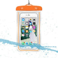 6-Inch Waterproof Phone Pouch for Drift Diving Swimming - Underwater Dry Bag Case Cover for Water Sports Beach Pool Skiing Oasis Select orange