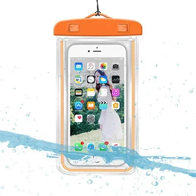 Waterproof Phone Pouch Drift Diving Swimming Bag Underwater Dry Bag Case Cover For Phone Water Sports Beach Pool Skiing 6 inch Oasis Select orange