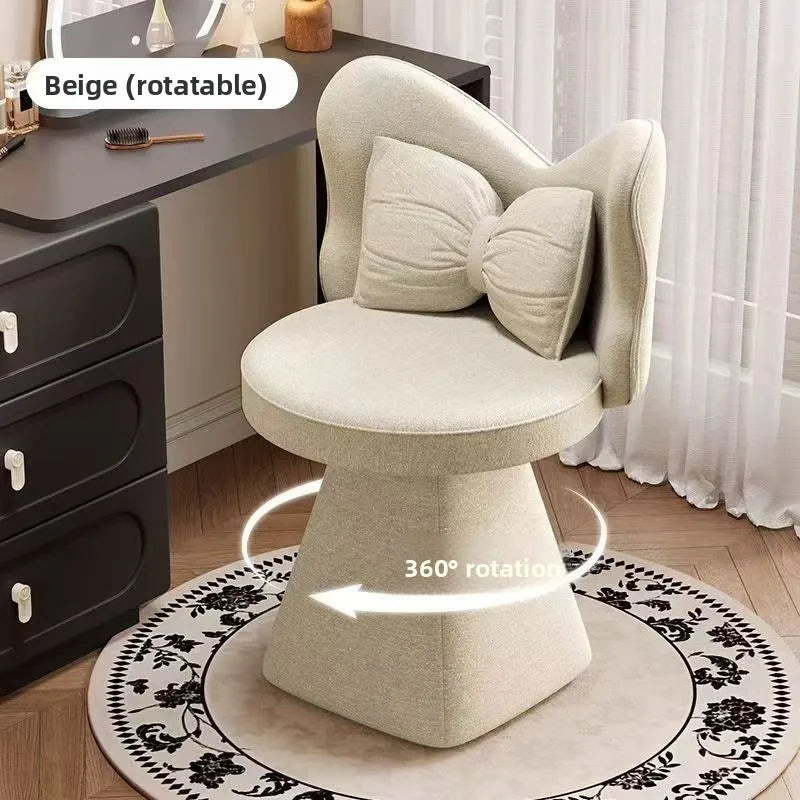 Premium butterfly makeup chair French dresser chair cloakroom backrest stool antique rotatable dining chair Oasis Select C