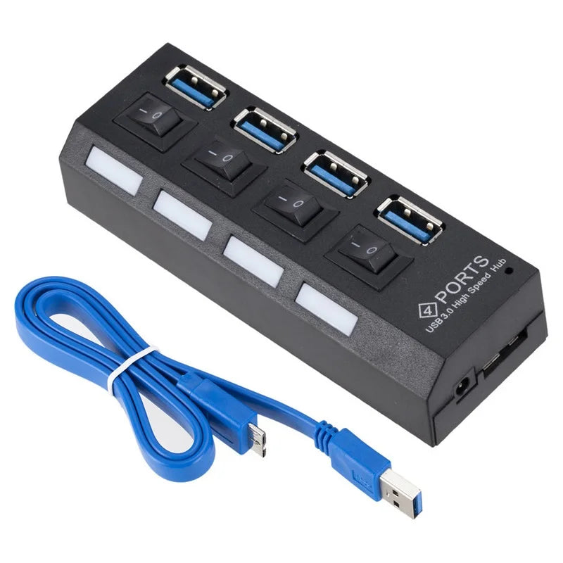USB HUB 3.0 Super Speed 5Gbps usb 3.0 4 7 Ports HUB Portable Micro USB 3.0 HUB Splitter With External Power Adapter For PC Acc Oasis Select