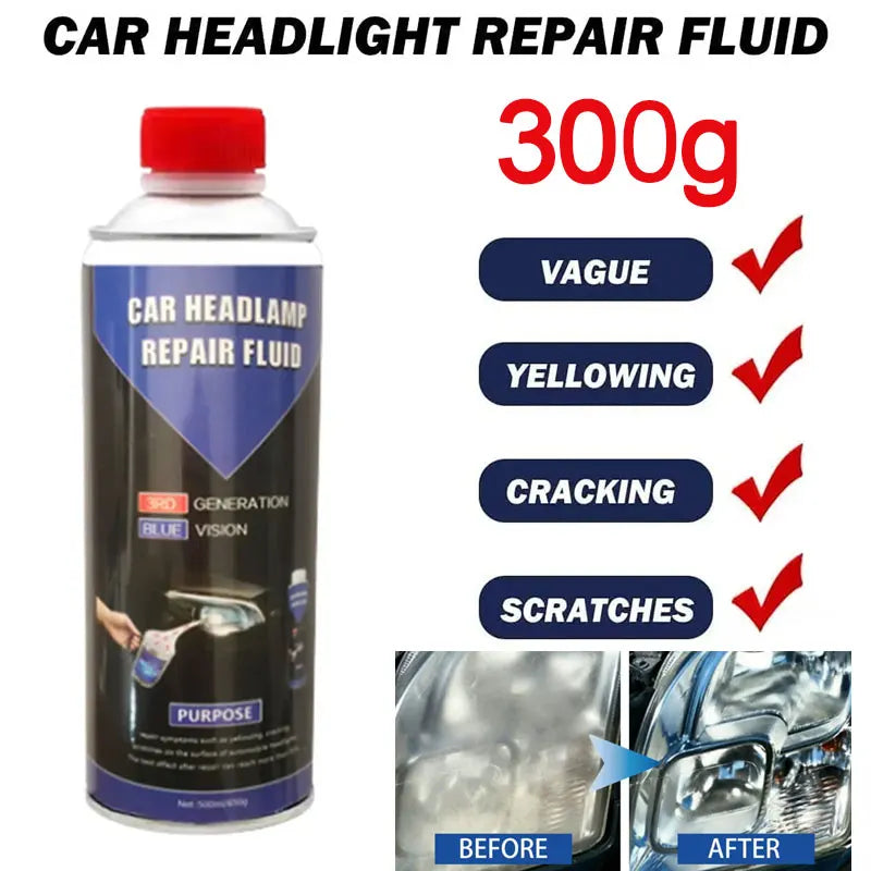 800g Car Headlights Restoration Liquid 600ml For Car Headlight polishing Renovator Headlight Polymer Refurbishmen Repair Oasis Select 300g