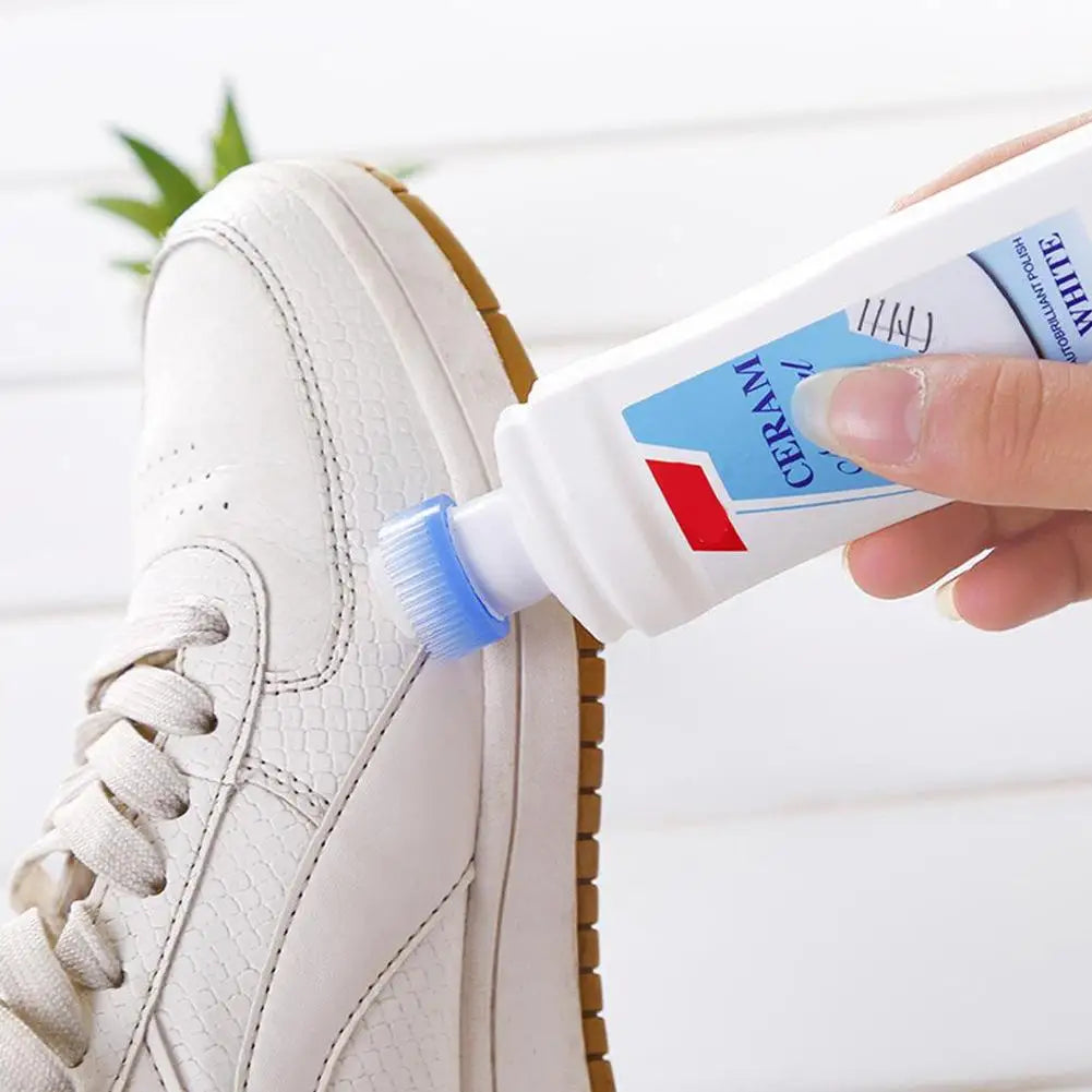 White Shoes Cleaner Polish Cleaning Tool For Casual Leather Shoe Sneakers Shoe Brushes Yellow Stain Remover Dry Cleaning Agent Oasis Select