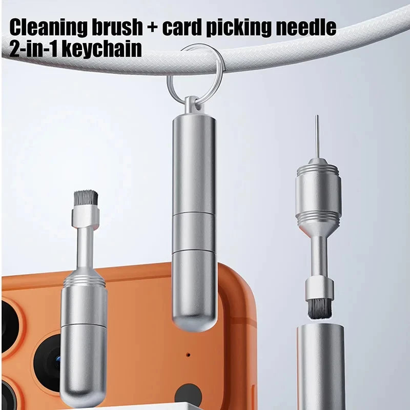 2-in-1 SIM Card Eject Pin & Earbuds Cleaning Brush Tool Phone Cleaning Tool Oasis Select