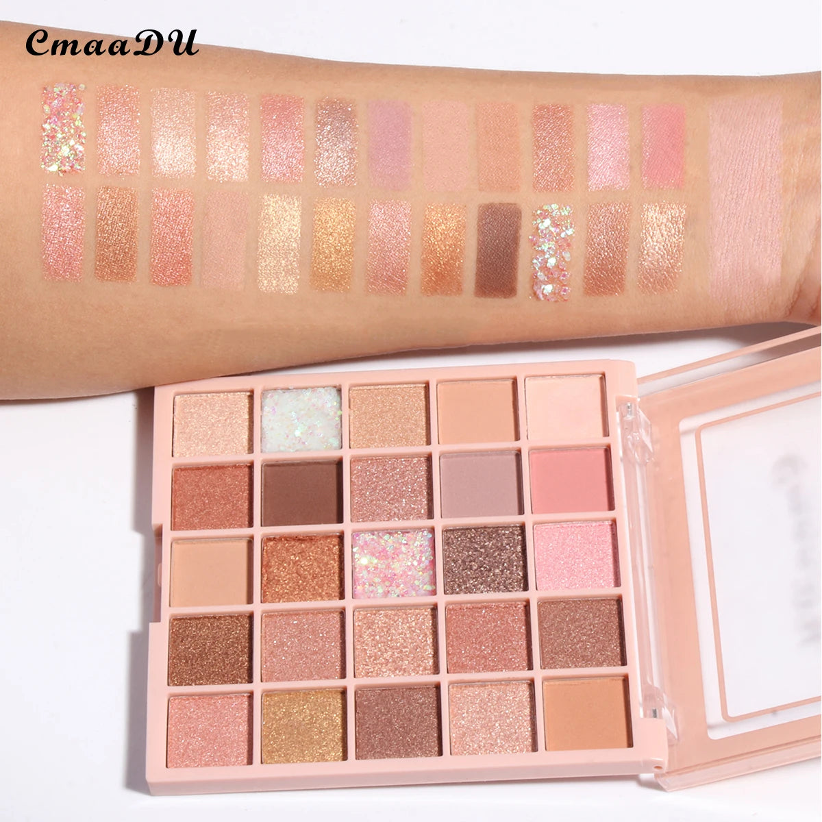 25-Color Eyeshadow Palette | Nude Matte Glitter Earthy Tone Highly Pigmented Waterproof Brown Shimmer | Y2K Valentine's Day Gift Oasis Select