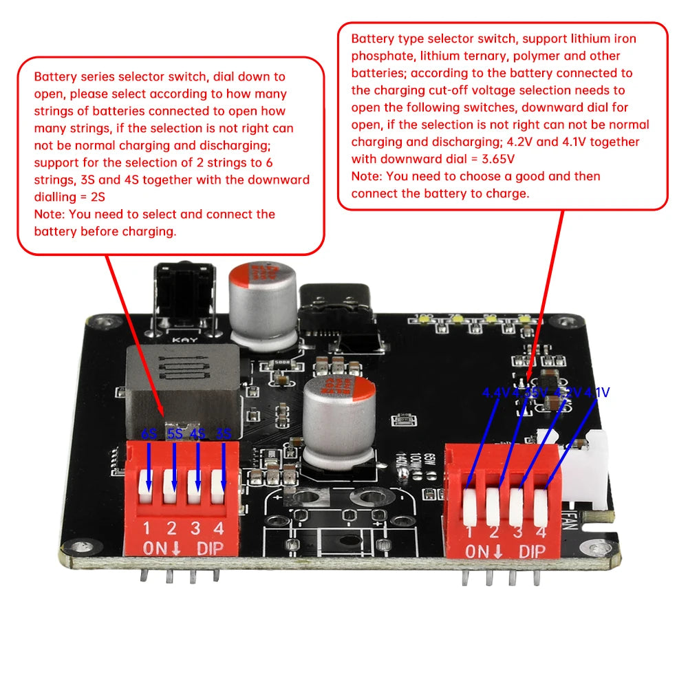 PD3.1 140W Bidirectional Fast Charging Module IP2366 2S 3S 4S 5S 6S Lithium Battery Charging Board Li-ion Lifepo4 BMS Charger Oasis Select