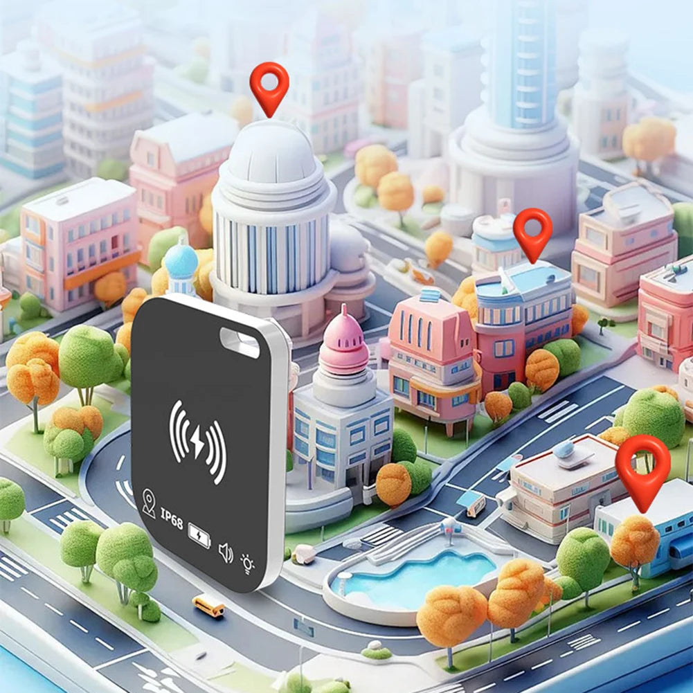 Wireless Charging Smart Tag Wallet Tracker IPX68 Waterproof Works for Apple Find My Wallet Anti-loss Card for Keys Suitcase Bag Oasis Select China Mainland