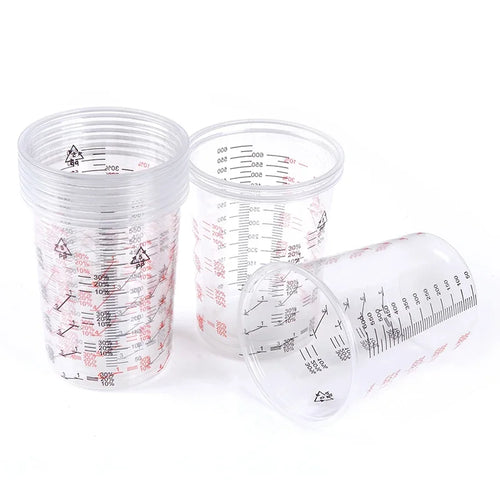 10Pcs 600ml Plastic Paint Mixing Cups Mixing Pot Paint Mixing Calibrated Cup Oasis Select