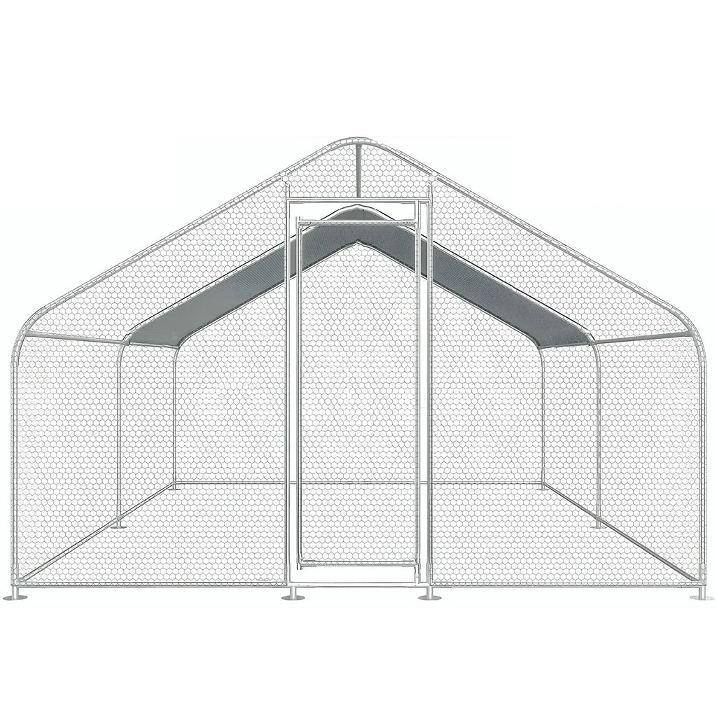 Walk-In Chicken Coop Enclosure 9.84x13.12x6.56FT with Cover Outdoor Chicken Coop Oasis Select