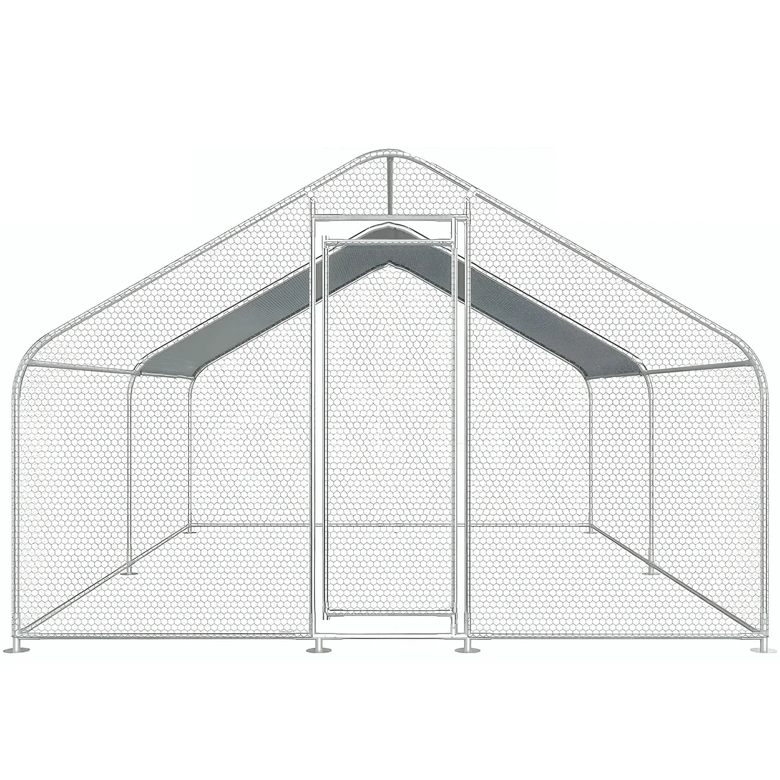 Walk-In Chicken Coop Enclosure 9.84x13.12x6.56FT with Cover Outdoor Chicken Coop Oasis Select