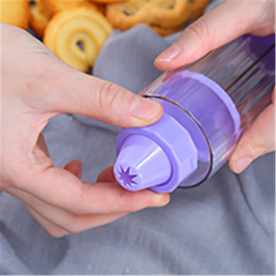 Confectionary Cookie Tips Plastic Cream Gun DIY Pastry Syringe Extruder Kitchen Gadgets Pastry Nozzles Cake Decorations Tools Oasis Select