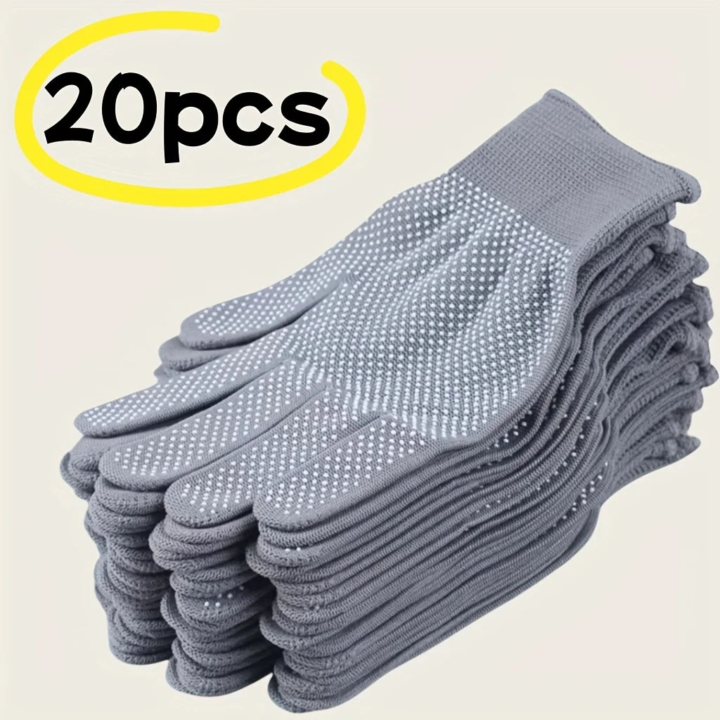 10/20PCS Heavy-duty Nylon Gloves - Lightweight Grip Texture, Suitable for Cycling, Fishing, Camping, Hunting Oasis Select GRAY 20PCS