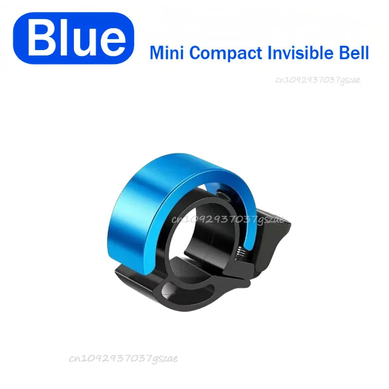 Invisible Alloy Bicycle Bell Loud Clear Sound Warning Alarm Universal Handlebar Bike Ring for Road Cycling Safety Accessories Oasis Select 1PCS-BLUE