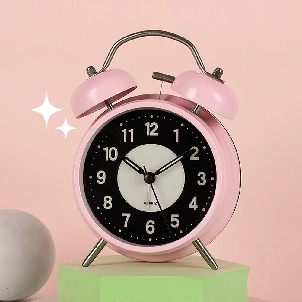 Vintage Twin-Bell Alarm Clock | Retro Analog Desk Clock