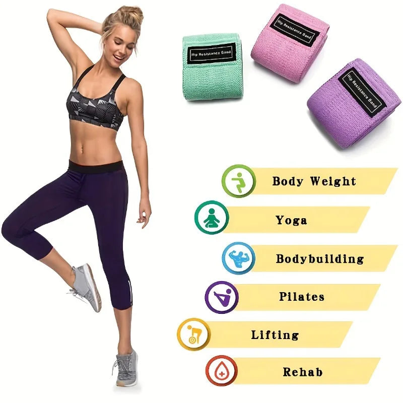 3pcs Yoga Squat Butt Belt Butt Rally Resistance Belt, Butt Lift Ring Elastic Belt Rally Ring Stretch Belt,Christmas Gifts Oasis Select