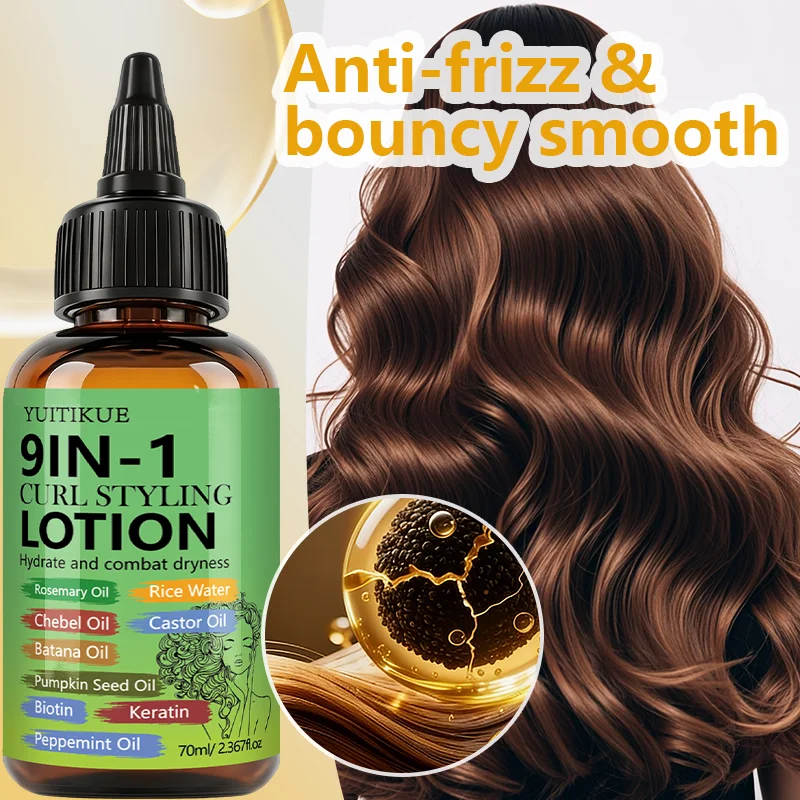 YUITIKUE 9-in-1 Curl Styling Lotion – Anti-Frizz & Defines