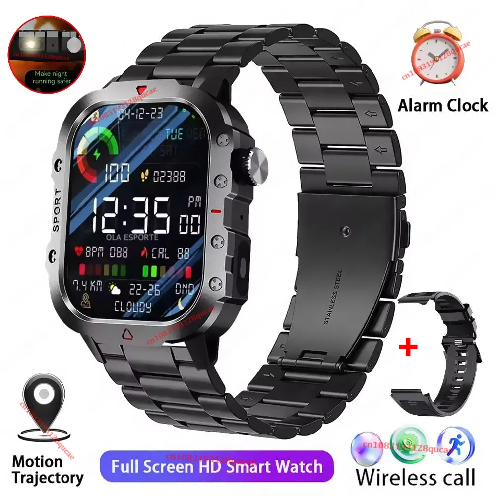 Military Smart Watch – GPS, BT Calls & Fitness Tracker | HW12