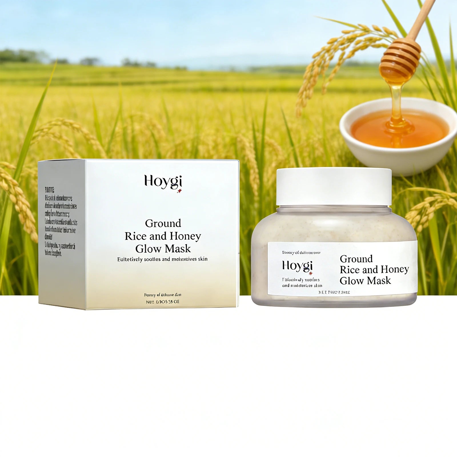 Hoygi Rice Honey Face Mask Pore Minimizing Oil Balancing Repairing Soothing Softening Skin Revitalizing Cleansing Mud Mask 150g Oasis Select