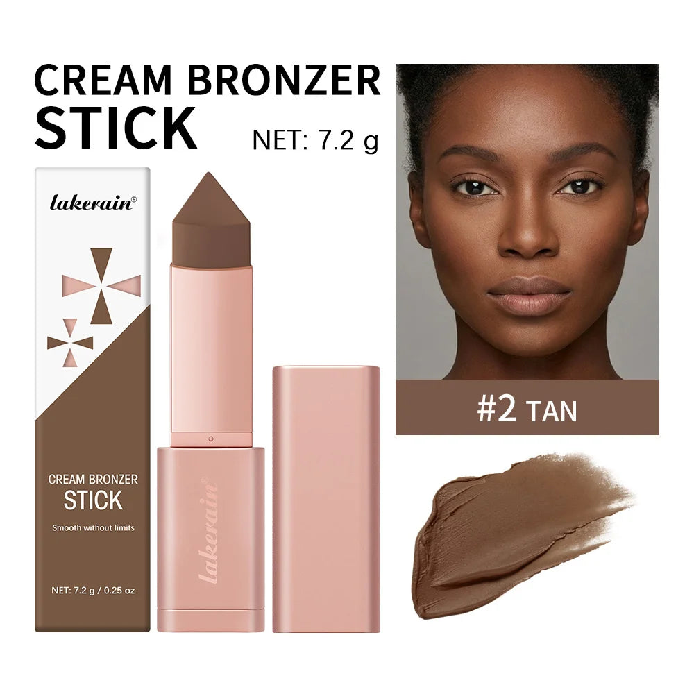 Cream Bronzer Stick and Contour Stick Bronzing Contouring Instant Highlights Dark Circles Face Contour Facial Foundation Makeup Oasis Select 2tan