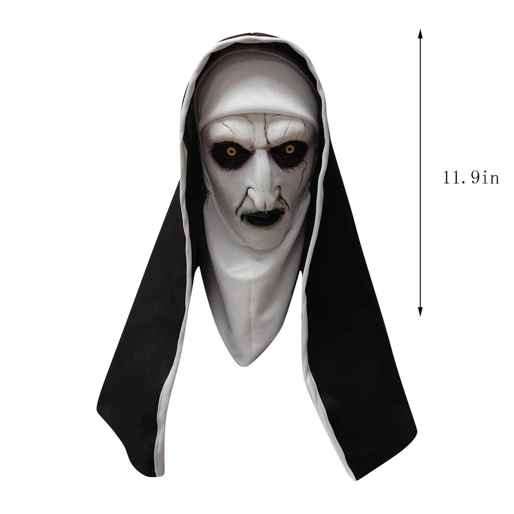 Scary Nun Halloween Latex Full Face Mask – Horror Costume Prop Halloween Horror Mask Oasis Select