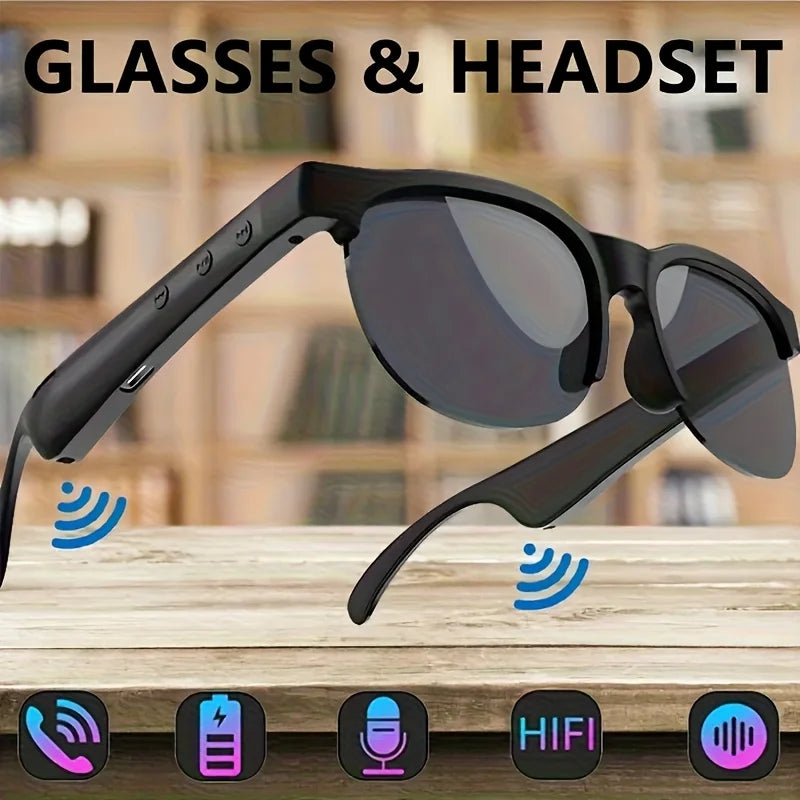 Smart Glasses Bluetooth Earphones – Calls, Music & UV Protection
