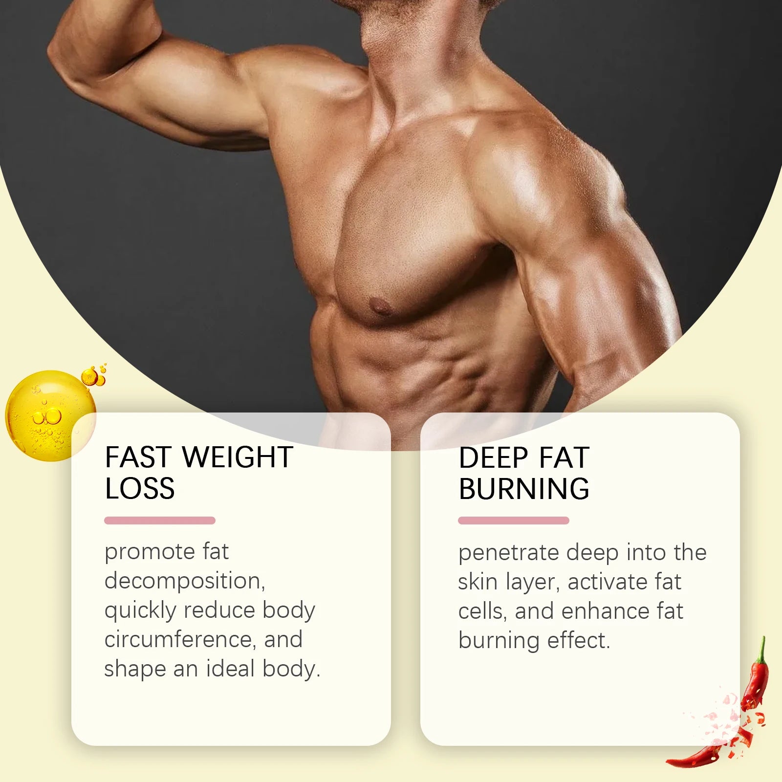 Firming Cream for Men Shaping Fat Burning Reduce Cellulite Improve Sagging Skin Enhancer Abdominal Muscle Tightening Cream Stick Oasis Select