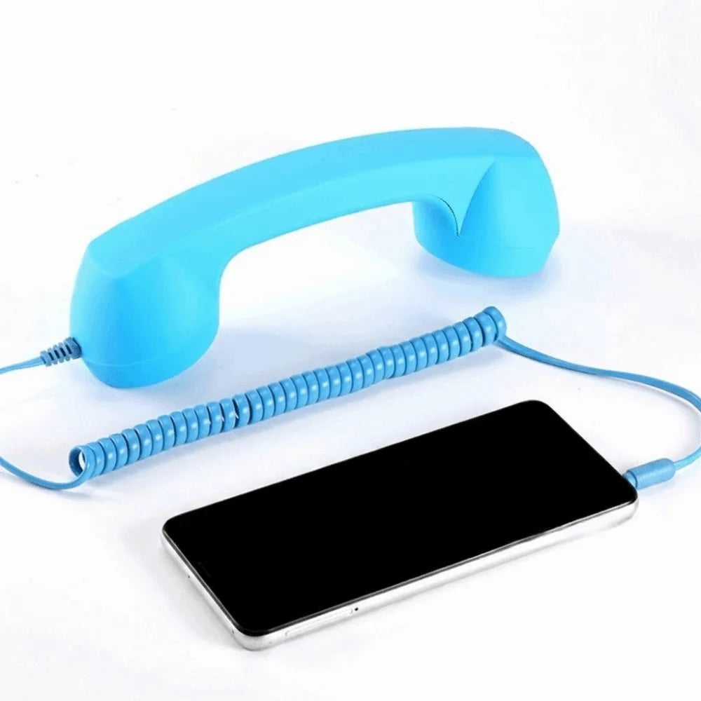 Wired Receiver Retro Telephone Handset Handheld Receiver External Volume Control Wired Microphone Handset Type-C/3.5mm Oasis Select