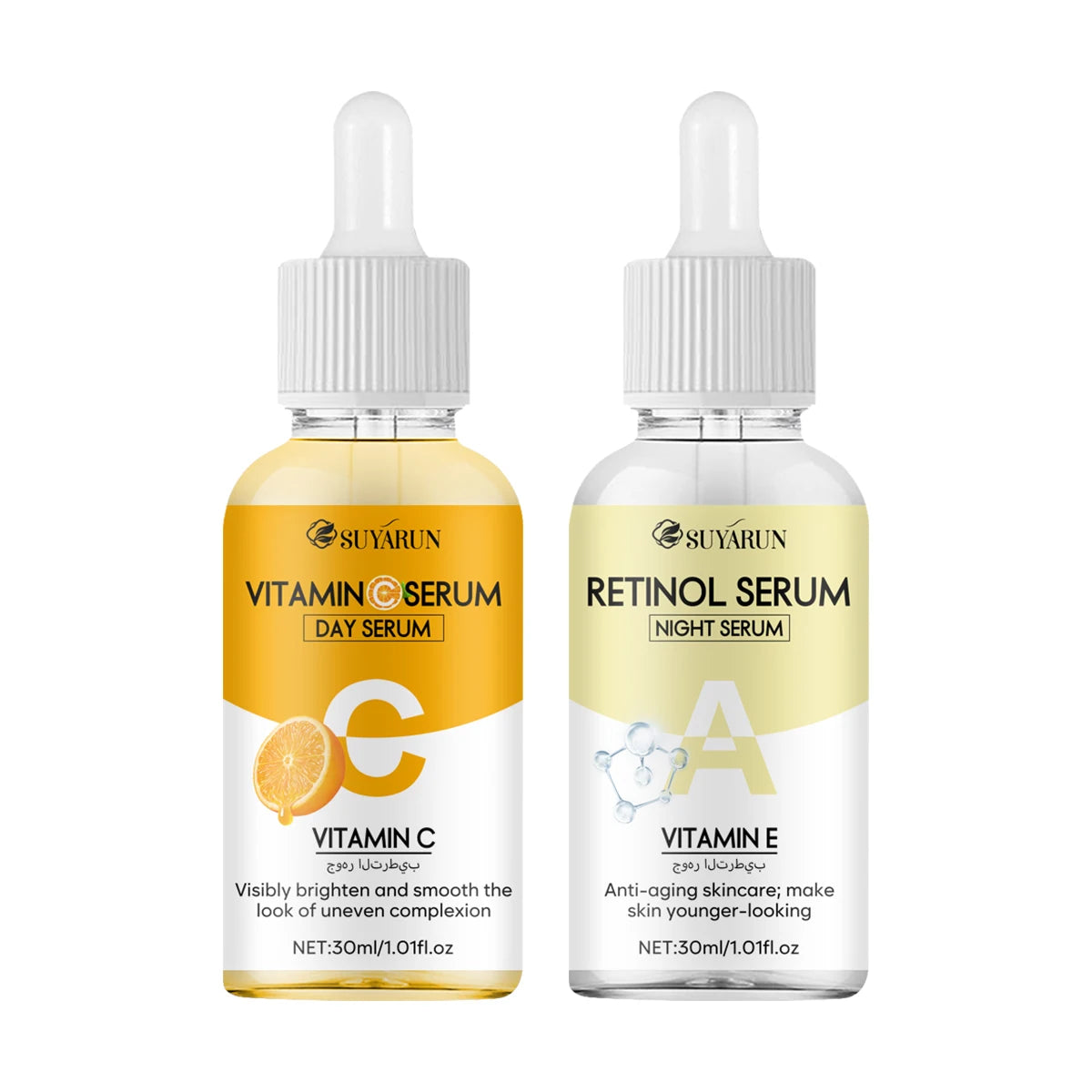 Vitamin C Face Essence and Retinol Face Essence two packs prevent rough improve dry lift and firm skin. Oasis Select 30ml