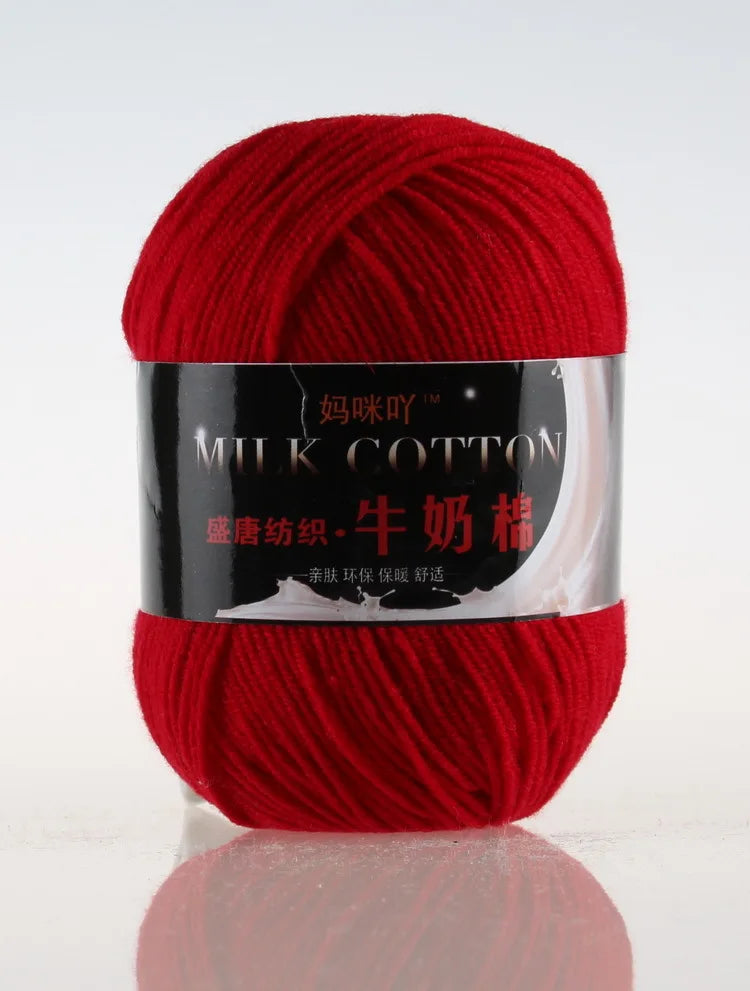 DIY Three Strands Graded Section Dyed Wool Medium Fine Cotton Thread
