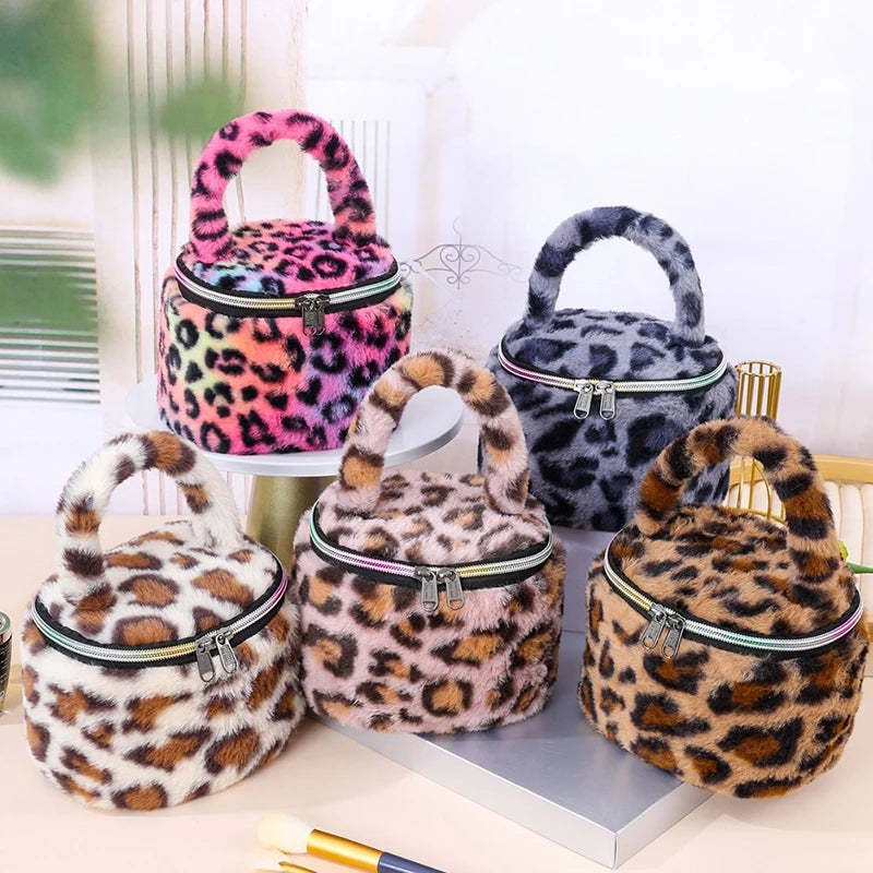 Large Leopard Print Makeup Bag – Travel Cosmetics Organizer