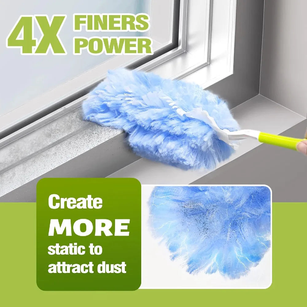 Swiffer Duster Refills 10-Pack, Compatible with Swiffer 360 Duster Handle, Unscented Feather Dusting Refills for Multisurface Cl Oasis Select