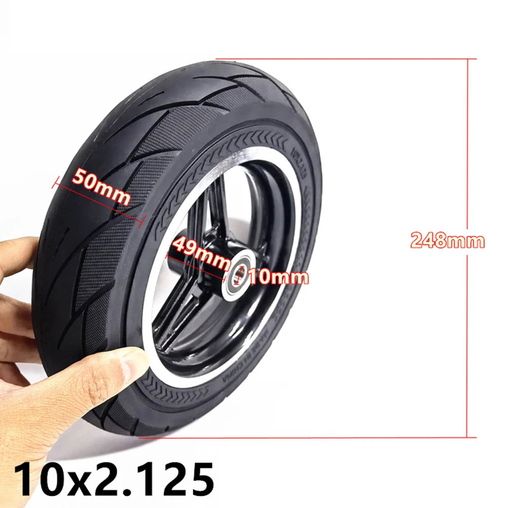 Outdoor Sports Solid Tire Complete Wheel 10MM/12MM Disc Brake 248MM Outer Diameter Hollow Solid Tire Brand New Oasis Select 10mm